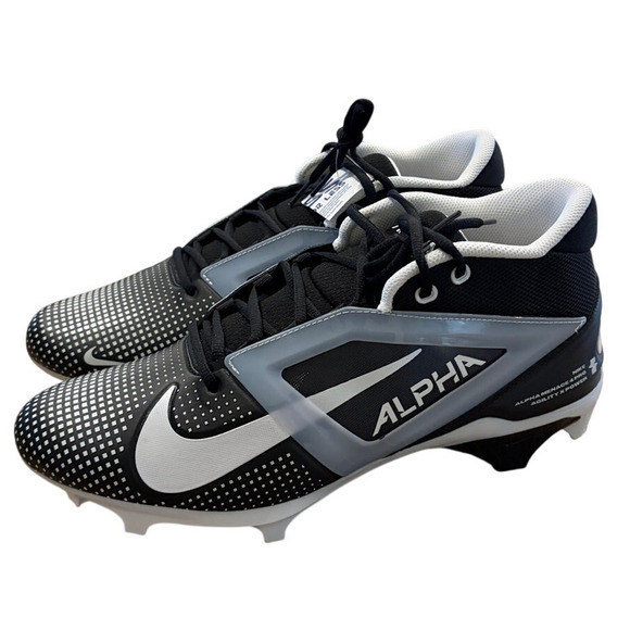 Nike Alpha Menace 4 Pro Football Cleats Black White FZ7702-005 - Men\'s Size 12 main image 5